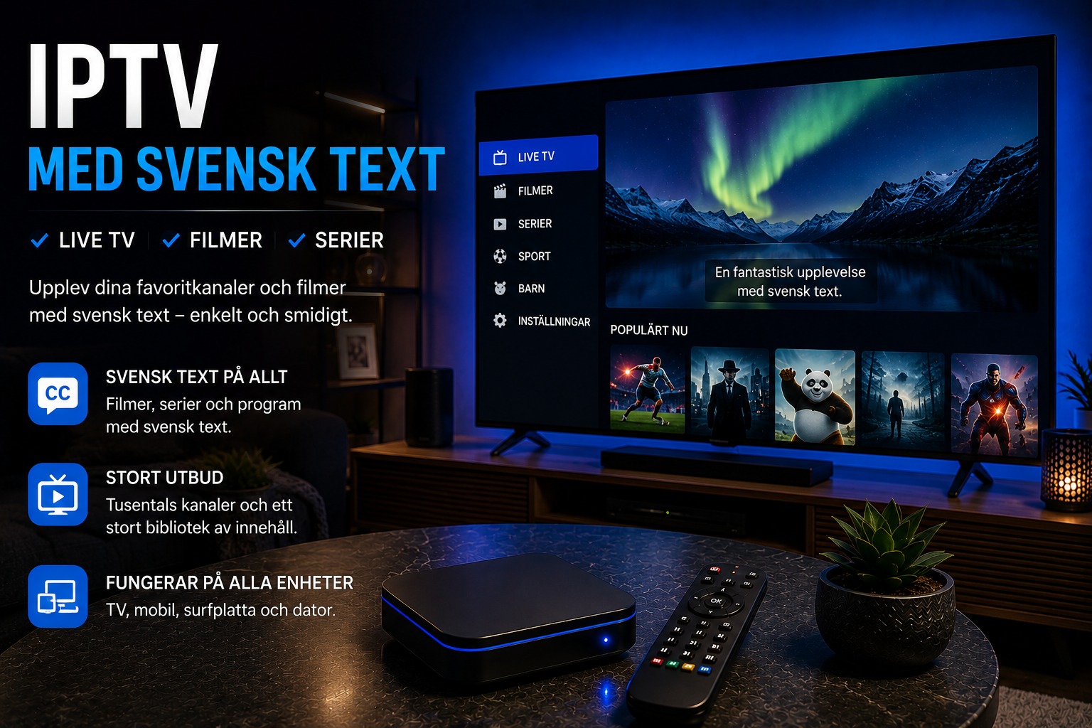 iptv med svensk text