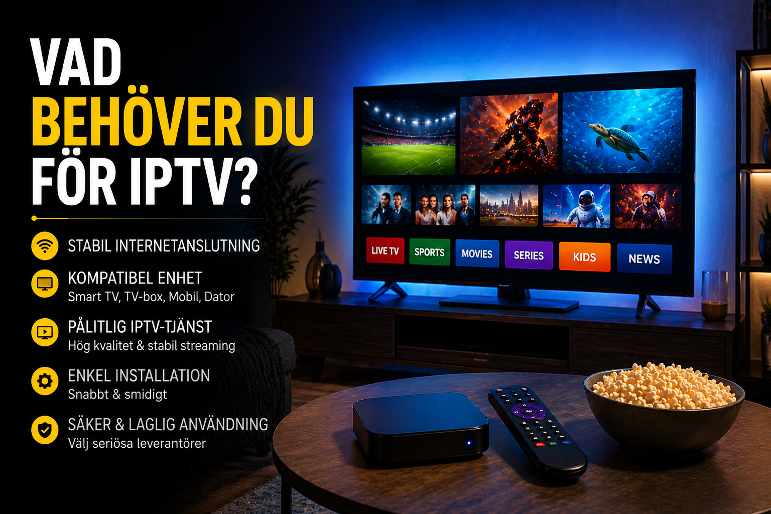 vad behöver du för iptv