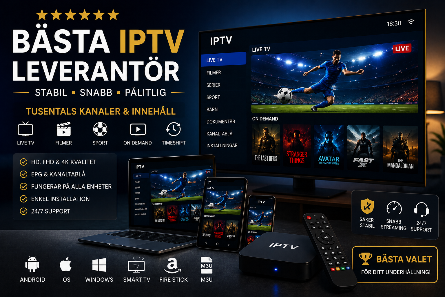 bästa iptv leverantör